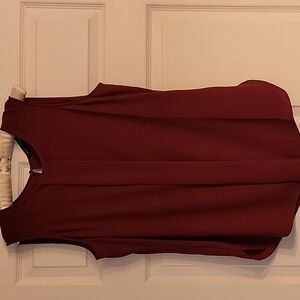 White House Black Market Sleeveless Wine Blouse